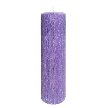 Vela Altar e Advento 25 cm x 7 cm Roxa Texturizada