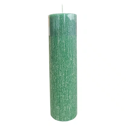 Vela Altar e Advento 25 cm x 7 cm Verde Texturizada
