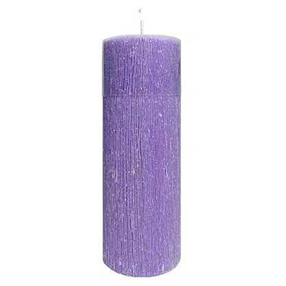 Vela Altar e Advento 25 cm x 9 cm Roxa Texturizada