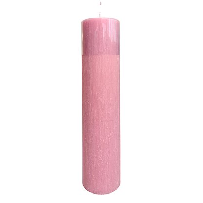 Vela Altar e Advento 30 cm x 7 cm Rosa Texturizada