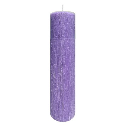 Vela Altar e Advento 30 cm x 7 cm Roxa Texturizada