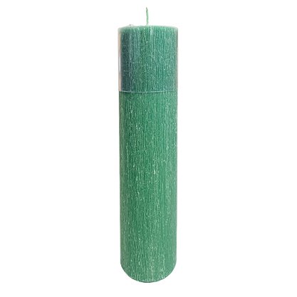 Vela Altar e Advento 30 cm x 7 cm Verde Texturizada