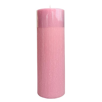 Vela Altar e Advento 30 cm x 9 cm Rosa Texturizada