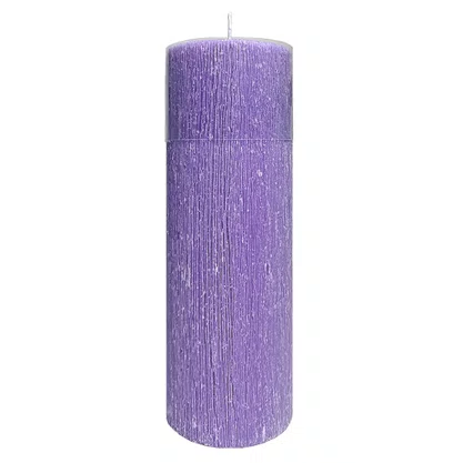 Vela Altar e Advento 30 cm x 9 cm Roxa Texturizada