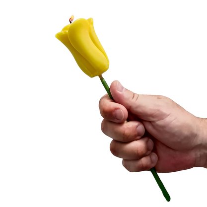 Vela Botão de Rosa Amarela