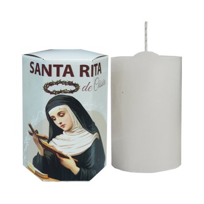 Vela caixa sextavada Santa Rita 7.5 cm 125g