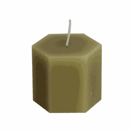 Vela Cera de Abelha e Parafina Sextavada 5cm X 5cm 100g