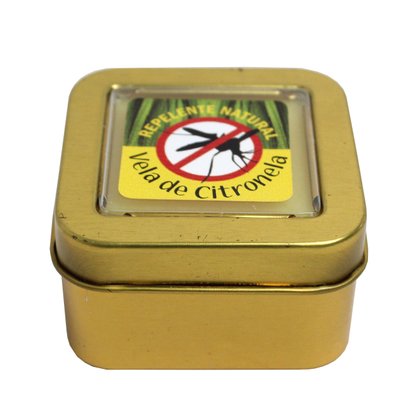 Vela Lata Quadrada Citronela - Repelente Natural