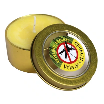 Vela de Citronela Lata Redonda - 3 Cm X 7 Cm