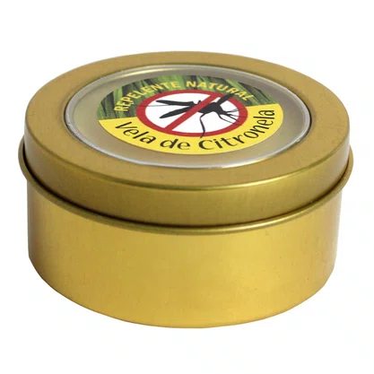 Vela de Citronela Lata Redonda - 3 Cm X 7 Cm