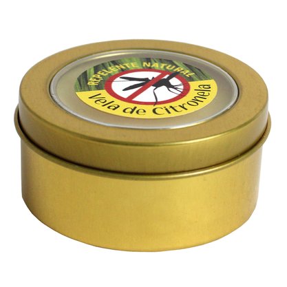 Vela de Citronela Lata Redonda - 3 Cm X 7 Cm