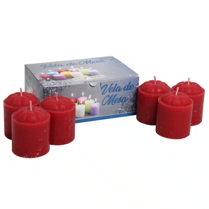 Vela de Mesa Vermelha