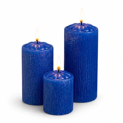 Vela Decorativa 3 Velas Azuis