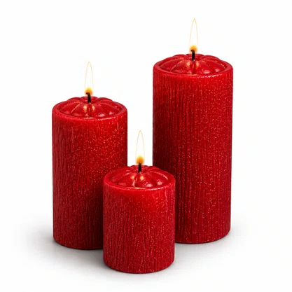 Vela Decorativa 3 Velas Vermelhas