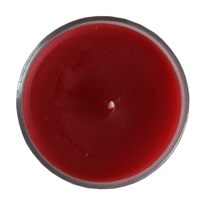 Vela Decorativa Vidro Vermelha - 5,5 cm x 7,5 cm