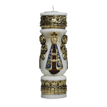Vela Esculpida Rosas de Ouro Nossa Senhora Aparecida
