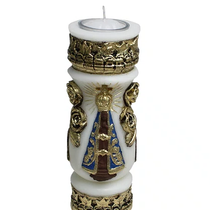 Vela Esculpida Rosas de Ouro Nossa Senhora Aparecida