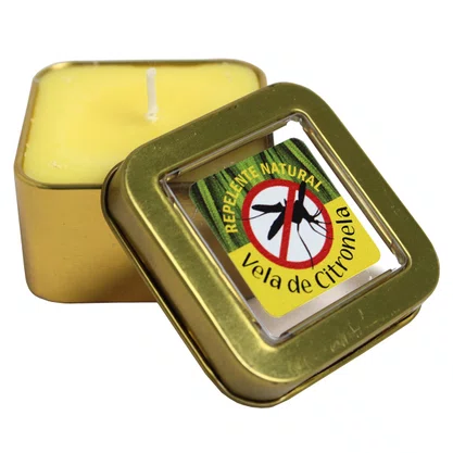 Vela Lata Quadrada Citronela - Repelente Natural