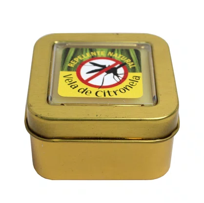 Vela Lata Quadrada Citronela - Repelente Natural