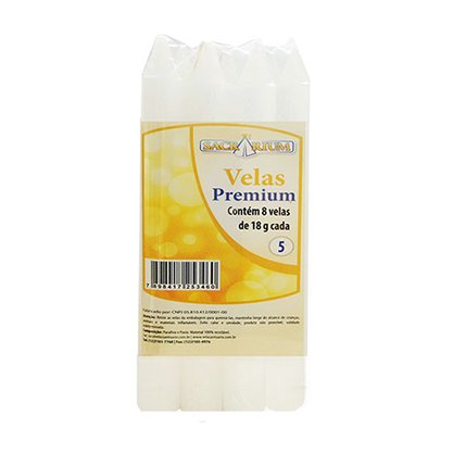 Vela Maço Premium n°5 Branca - Caixa com 24 unidades