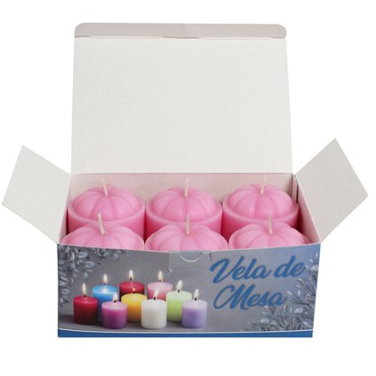 Vela de Mesa Rosa