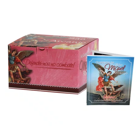 Vela Quaresma de Sao Miguel caixa com 40 velas e Folheto com Oracão