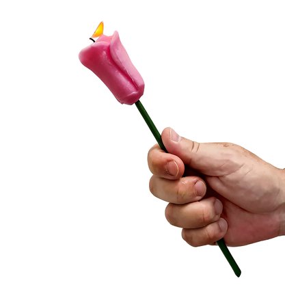 Vela Botão Rosa Rosa