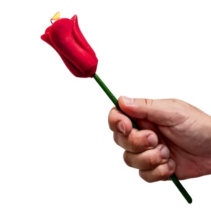 Vela Botão de Rosa Vermelha