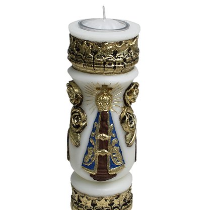 Vela Esculpida Rosas de Ouro Nossa Senhora Aparecida