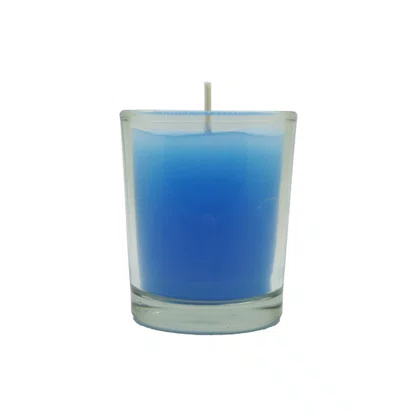 Vela Vidro Decorativa Azul - 6 cm x 5 cm