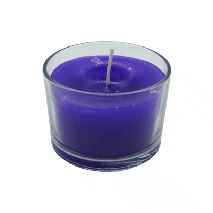 Vela Vidro Decorativa Roxa - 5,5 cm x 7,5 cm