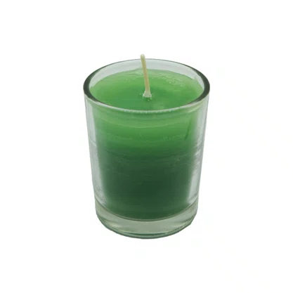 Vela Vidro Decorativa Verde - 6 cm x 5 cm