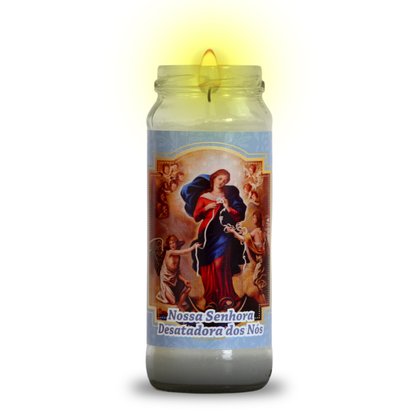 Vela Vidro Nossa Senhora Desatadora de Nós
