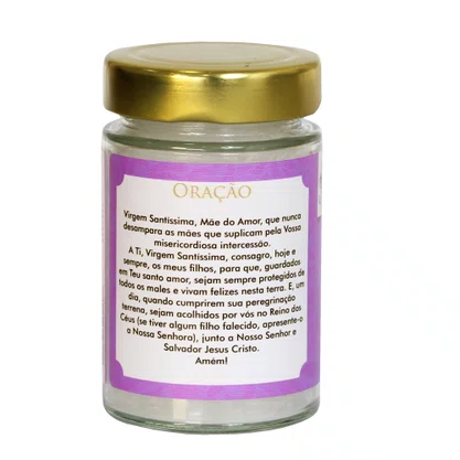 Vela Vidro Perfumada Coração Materno