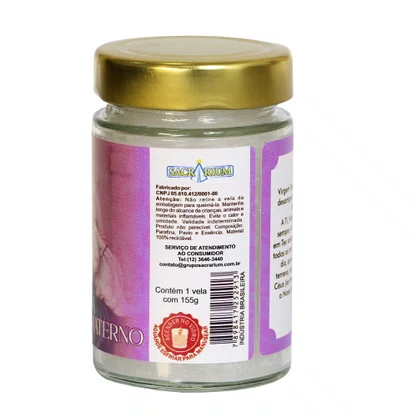 Vela Vidro Perfumada Coração Materno