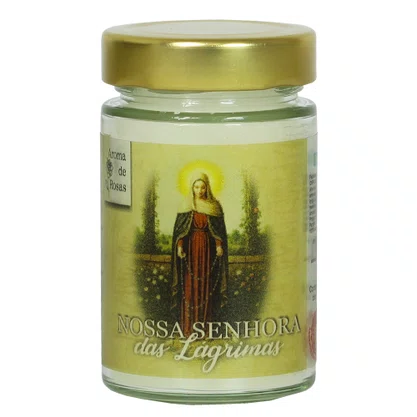 Vela Vidro Perfumada Nossa Senhora das Lágrimas