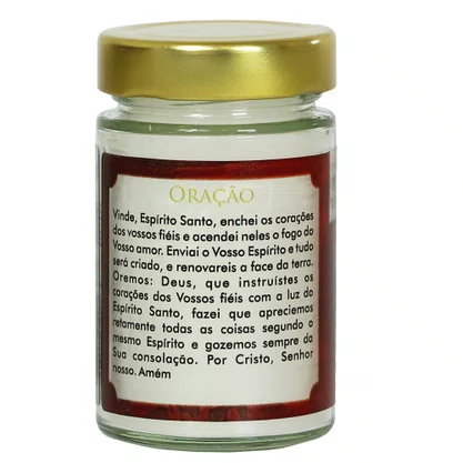 Vela Vidro Perfumada Divino Espírito Santo