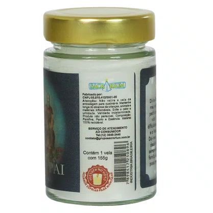 Vela Vidro Perfumada Divino Pai Eterno