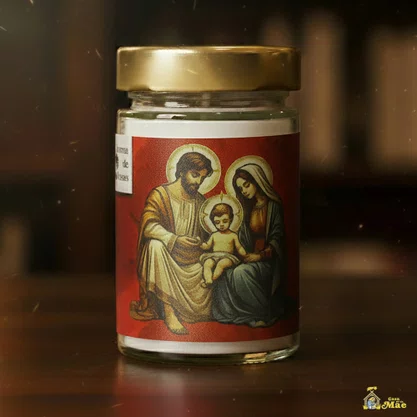 Vela Vidro Perfumada Eu e minha Casa Serviremos ao Senhor 