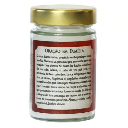 Vela Vidro Perfumada Feliz Natal Vermelho 