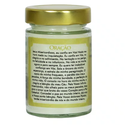 Vela Vidro Perfumada Jesus Misericordioso