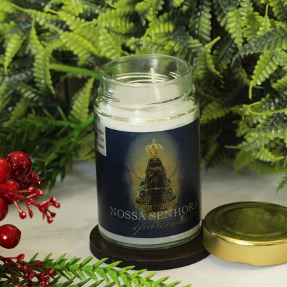 Vela Vidro Perfumada Nossa Senhora Aparecida