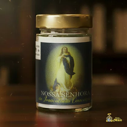 Vela Vidro Perfumada Nossa Senhora da Imaculada Conceição