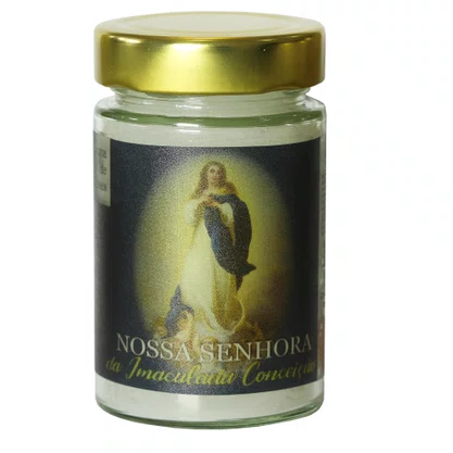 Vela Vidro Perfumada Nossa Senhora da Imaculada Conceição