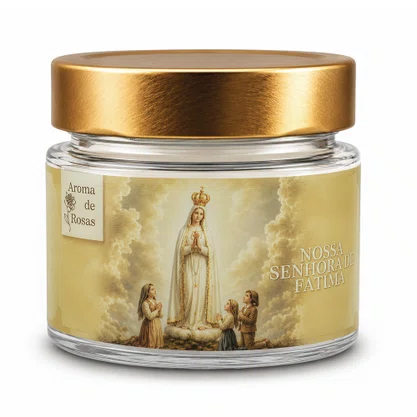 Vela Vidro Perfumada Nossa Senhora de Fátima