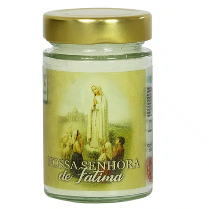 Vela Vidro Perfumada Nossa Senhora de Fátima