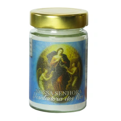 Vela Vidro Perfumada Nossa Senhora Desatadora dos Nós