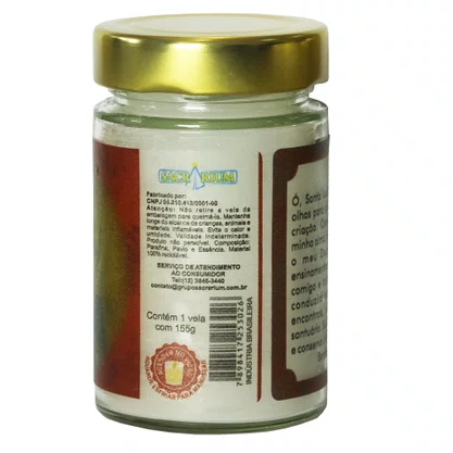 Vela Vidro Perfumada Santa Luzia