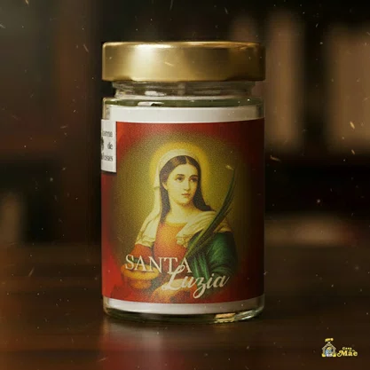 Vela Vidro Perfumada Santa Luzia