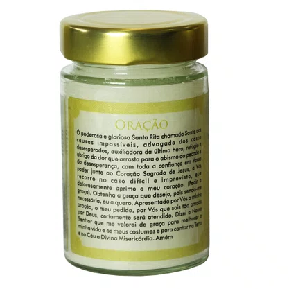 Vela Vidro Perfumada Santa Rita de Cássia